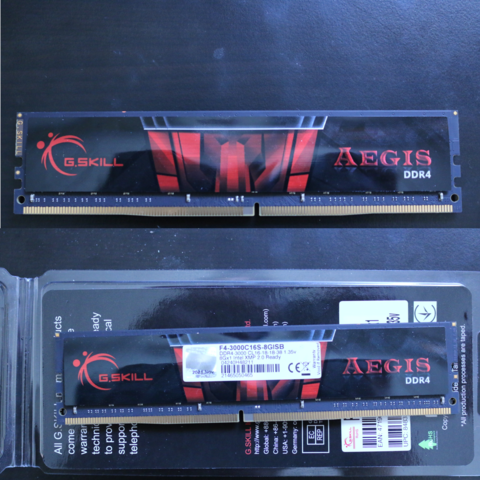 G.SKILL Aegis 8BG 288-Pin DDR4 SDRAM 3000 (PC4 24000) Intel XMP 2.0 Desktop Memory